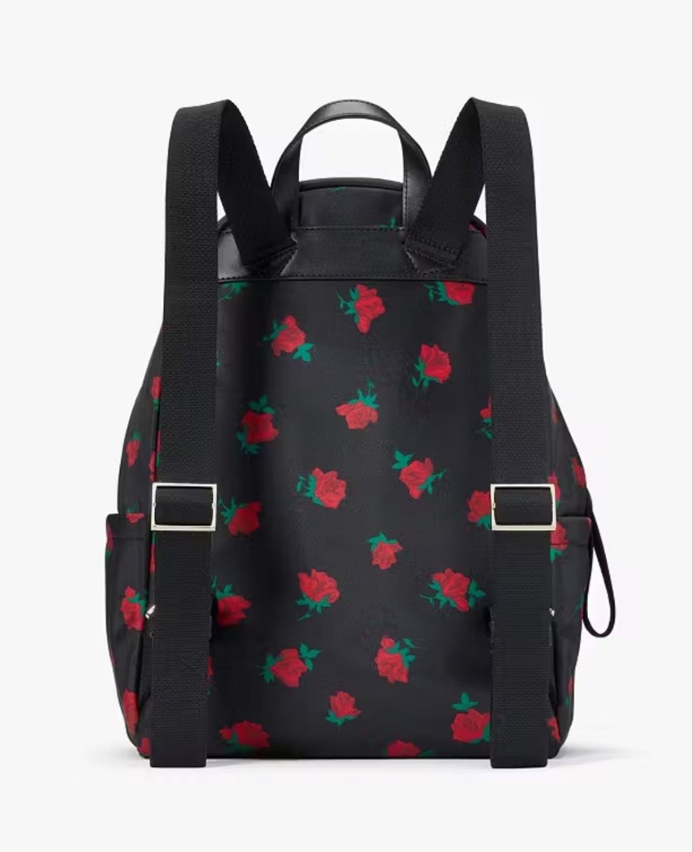 Kate Spade Chelsea Rose Toss Print Medium Backpack
