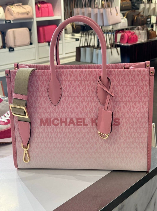 Michael Kors Mirella Logo Medium Tote SET Pink