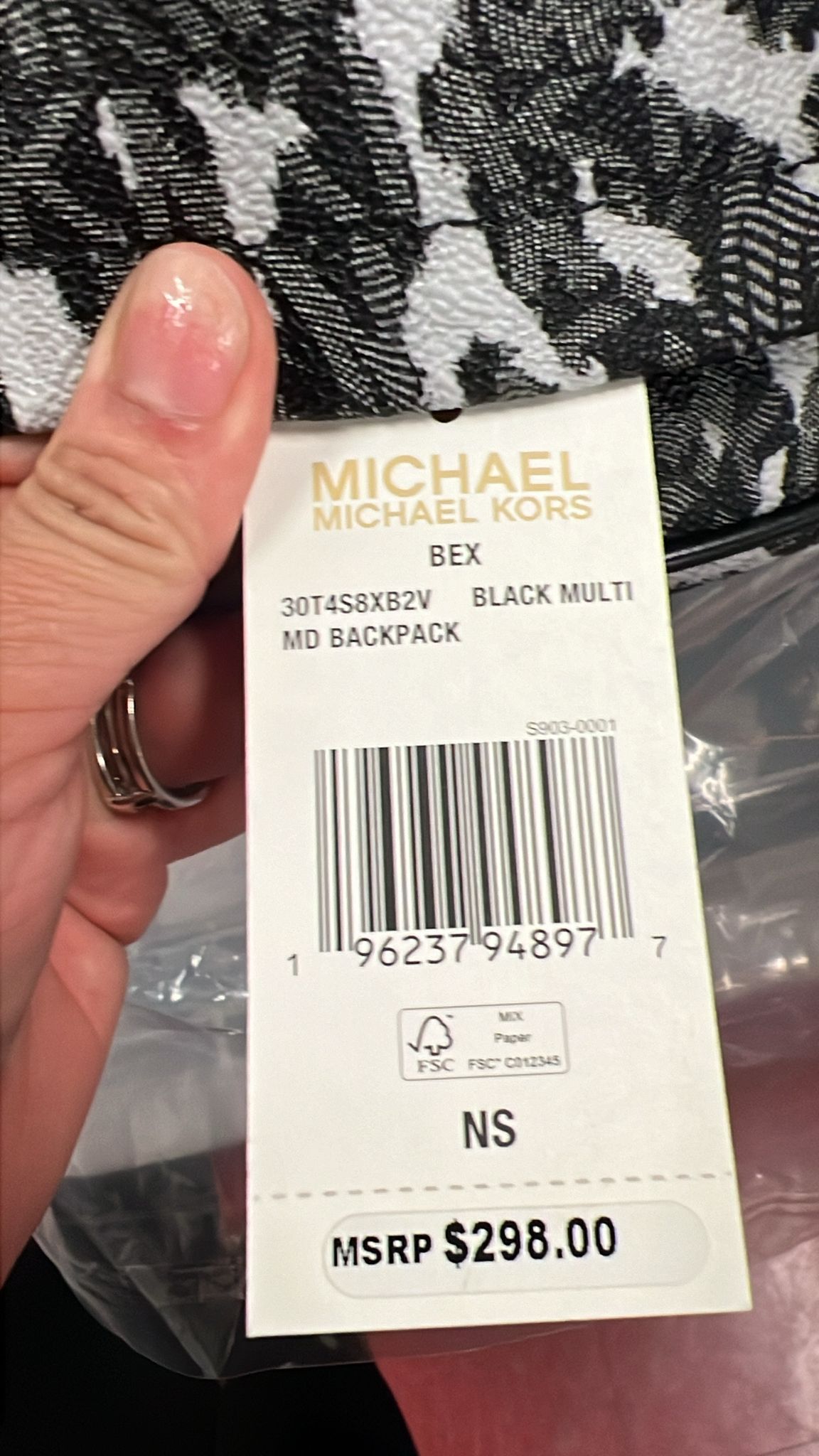 Michael Kors Bex Medium Leopard Logo Backpack