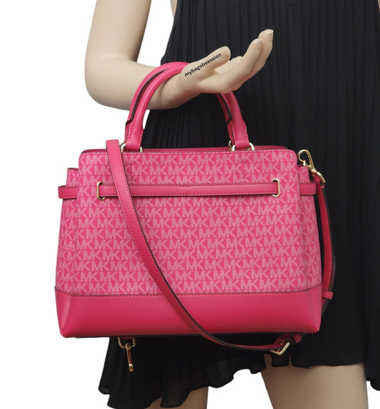 Michael Kors Reed Logo Large Pink Satchel