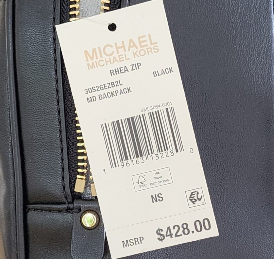 Michael Kors Rhea Logo Embossed MD Backpack SET