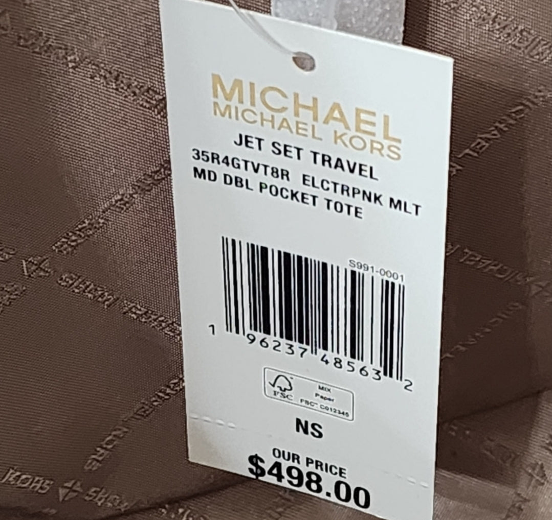 Michael Kors Jet Set MD Double Front Pocket Tote SET