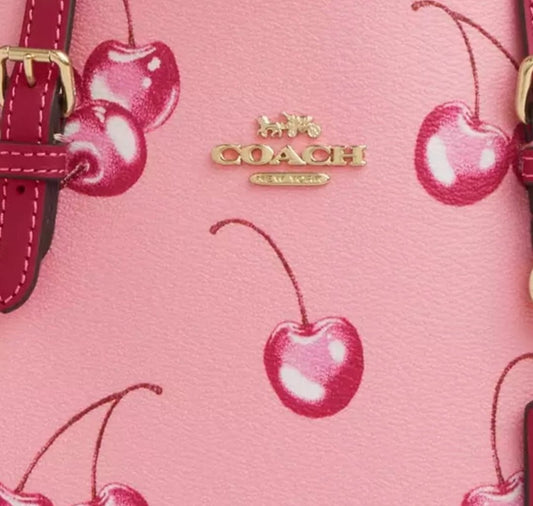 Coach Mollie Pink Cherry Crossbody Satchel