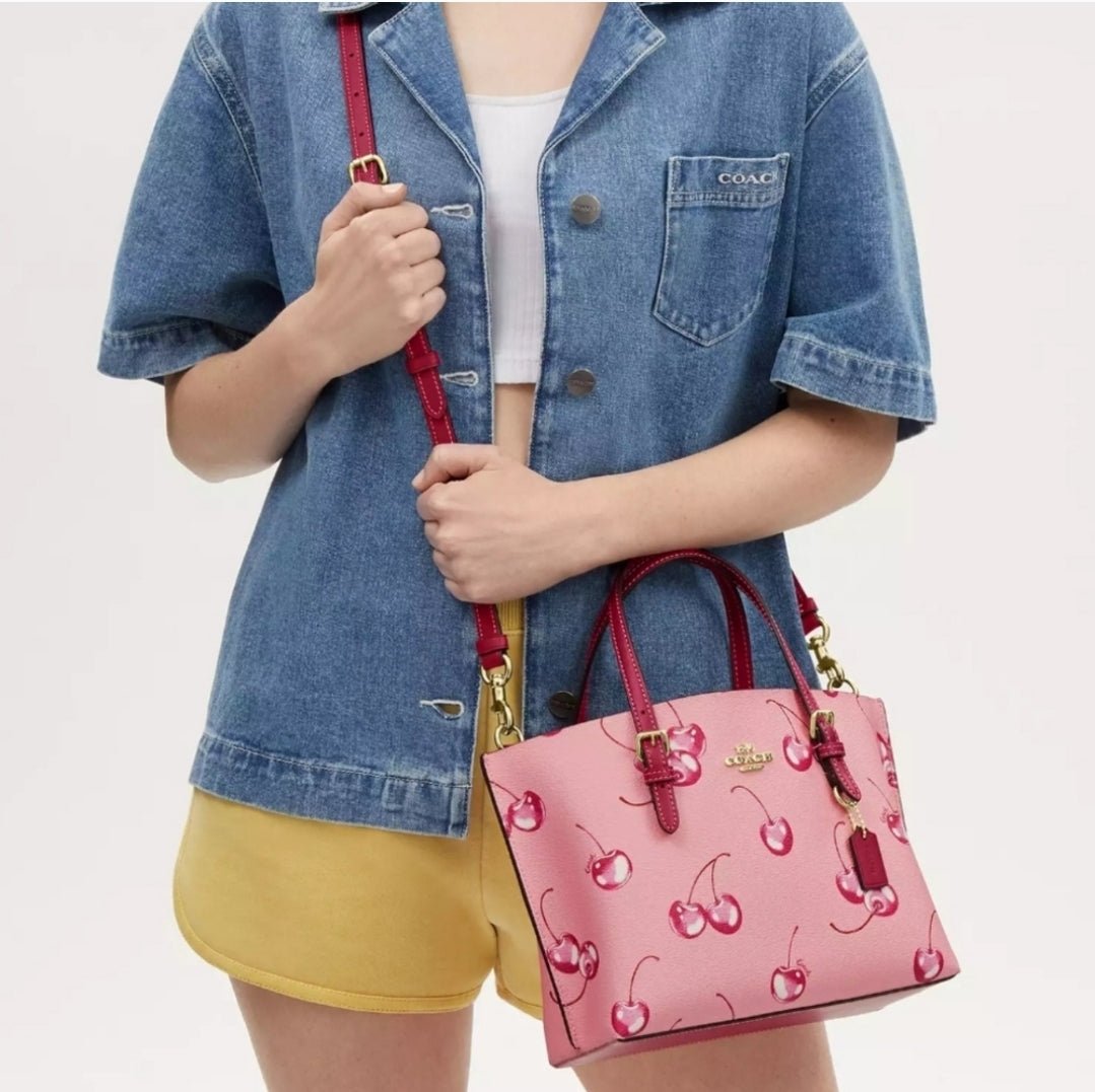 Coach Mollie Pink Cherry Crossbody Satchel