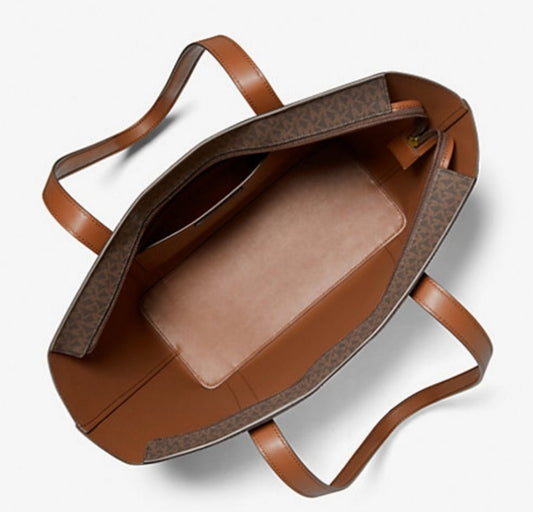 Michael Kors Pratt Logo LG Tote Brown