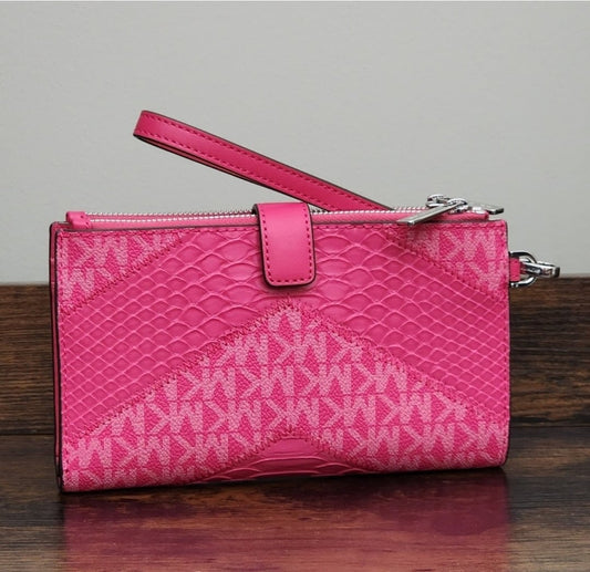 Michael Kors Jet Set Double Zip Wristlet Pink