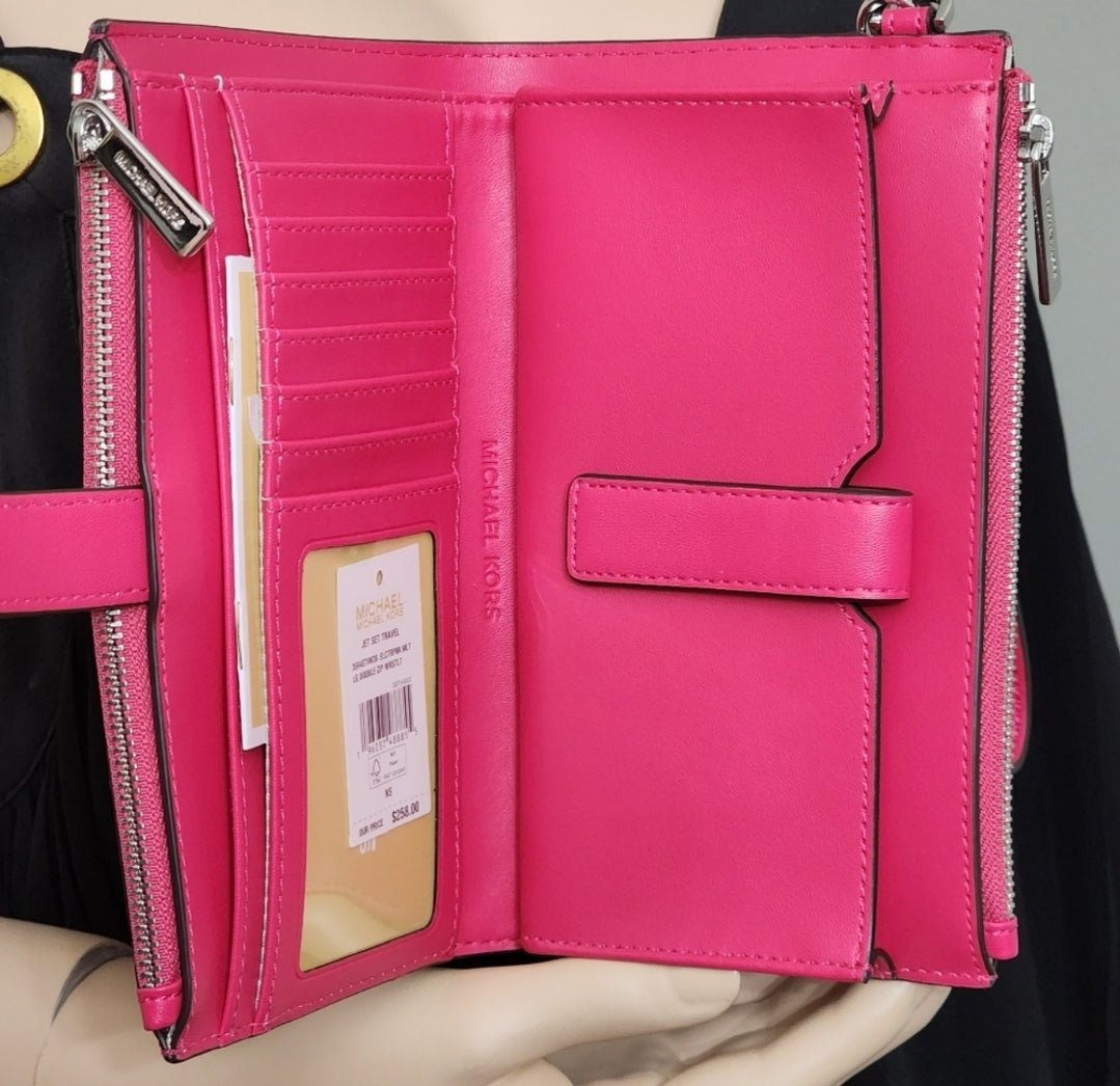 Michael Kors Jet Set Double Zip Wristlet Pink