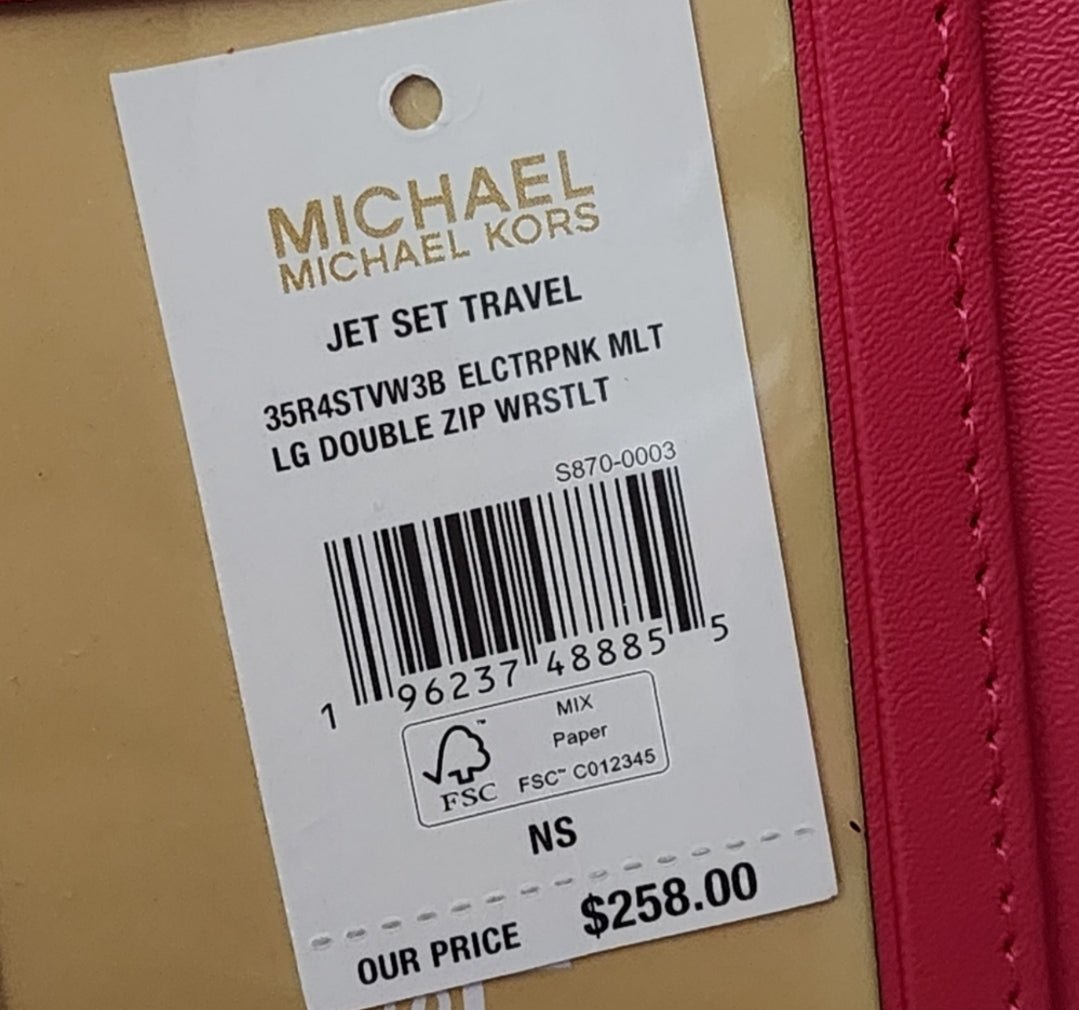 Michael Kors Jet Set Double Zip Wristlet Pink