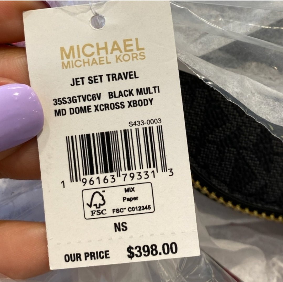 Michael Kors Jet Set MD Logo Dome Crossbody