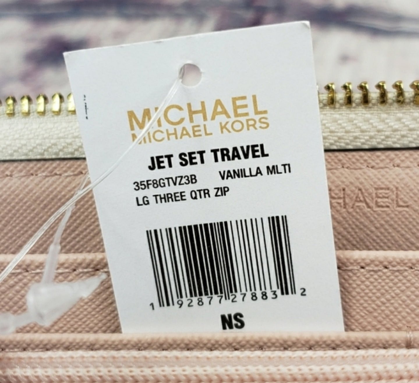 Michael Kors Jet Set Logo LG 3/4 Zip Wallet