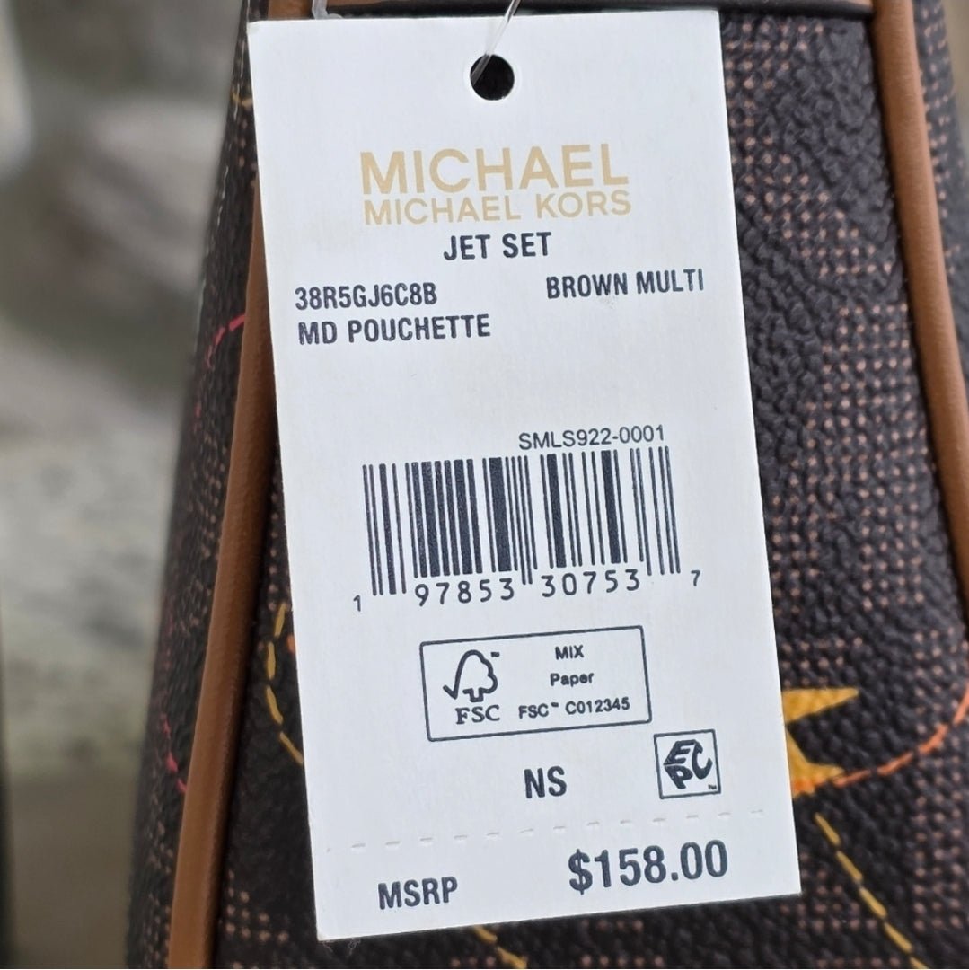 Michael Kors Medium Airplane Logo Pouchette