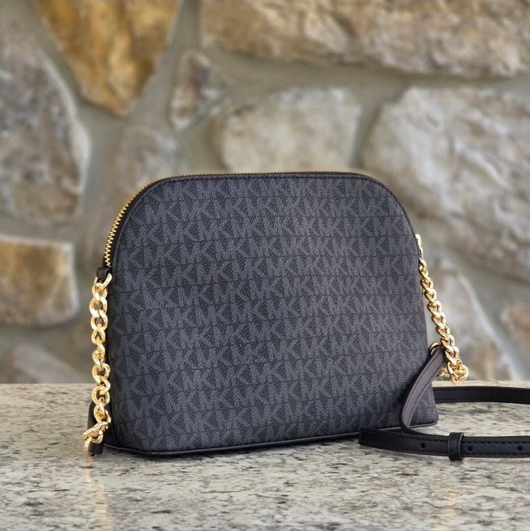 Michael Kors Jet Set MD Logo Dome Crossbody
