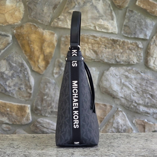 Michael Kors Maeve Large Logo Hobo Black Shoulder Bag