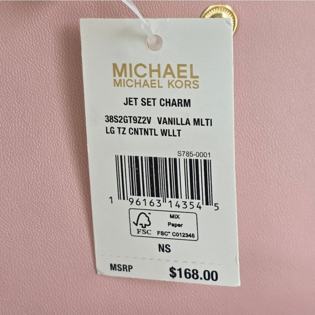 Michael Kors Jet Set Logo Floral Continental Wallet