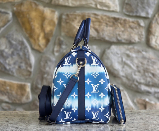 Louis Vuitton Escale Speedy 30 Bandoulière Blue SET