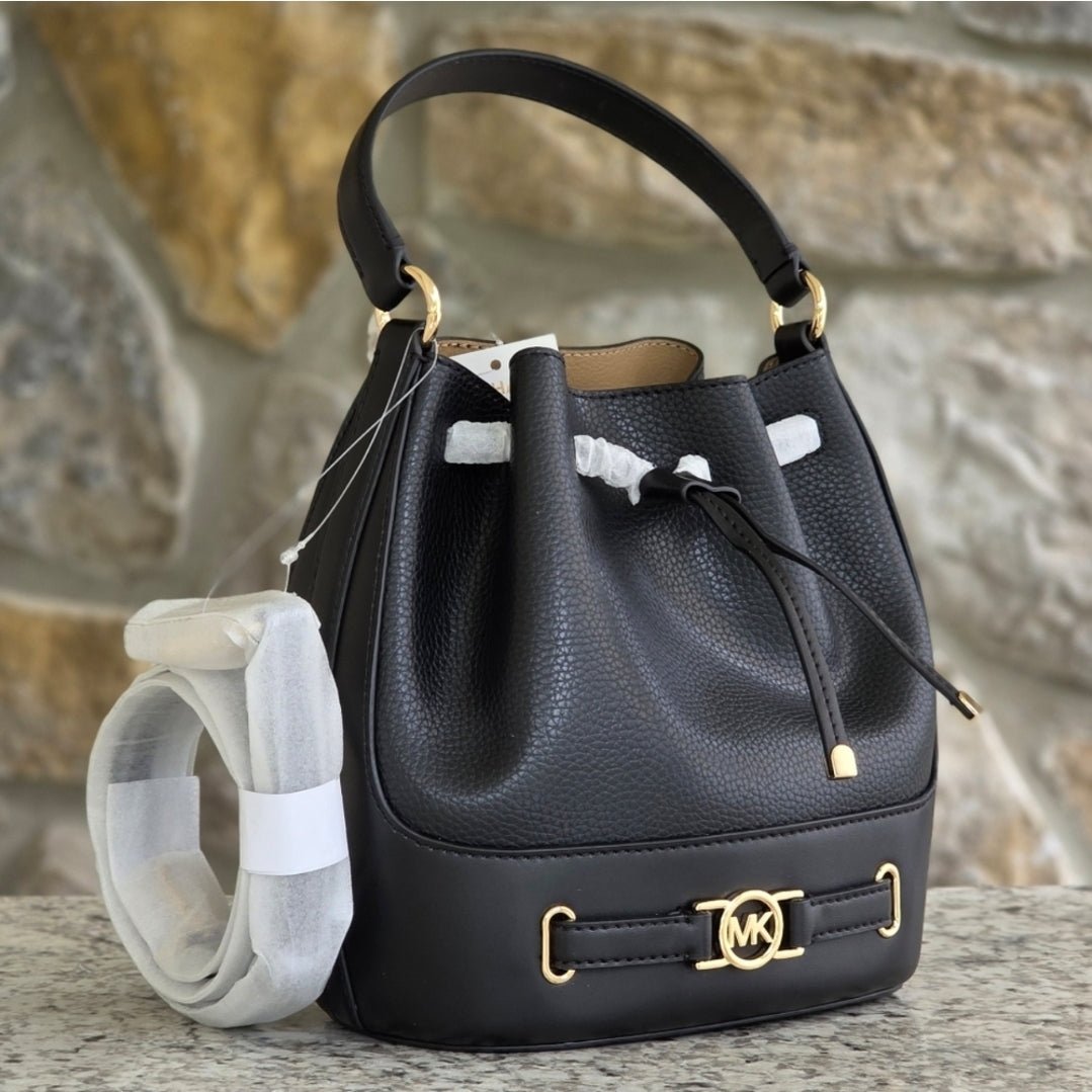 Michael Kors Reed Bucket Medium Black Crossbody