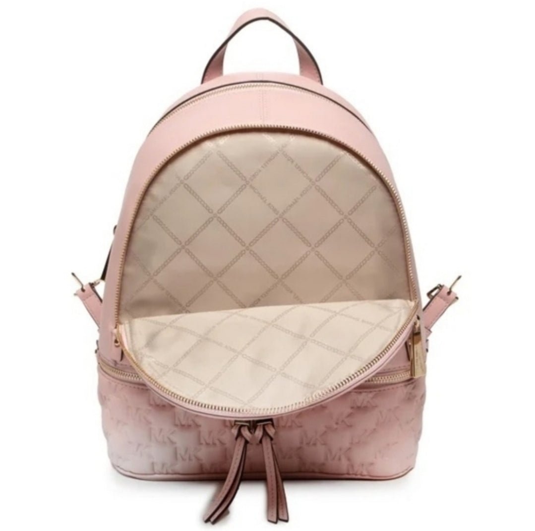 Michael Kors Rhea Embossed Logo MD Backpack Pink