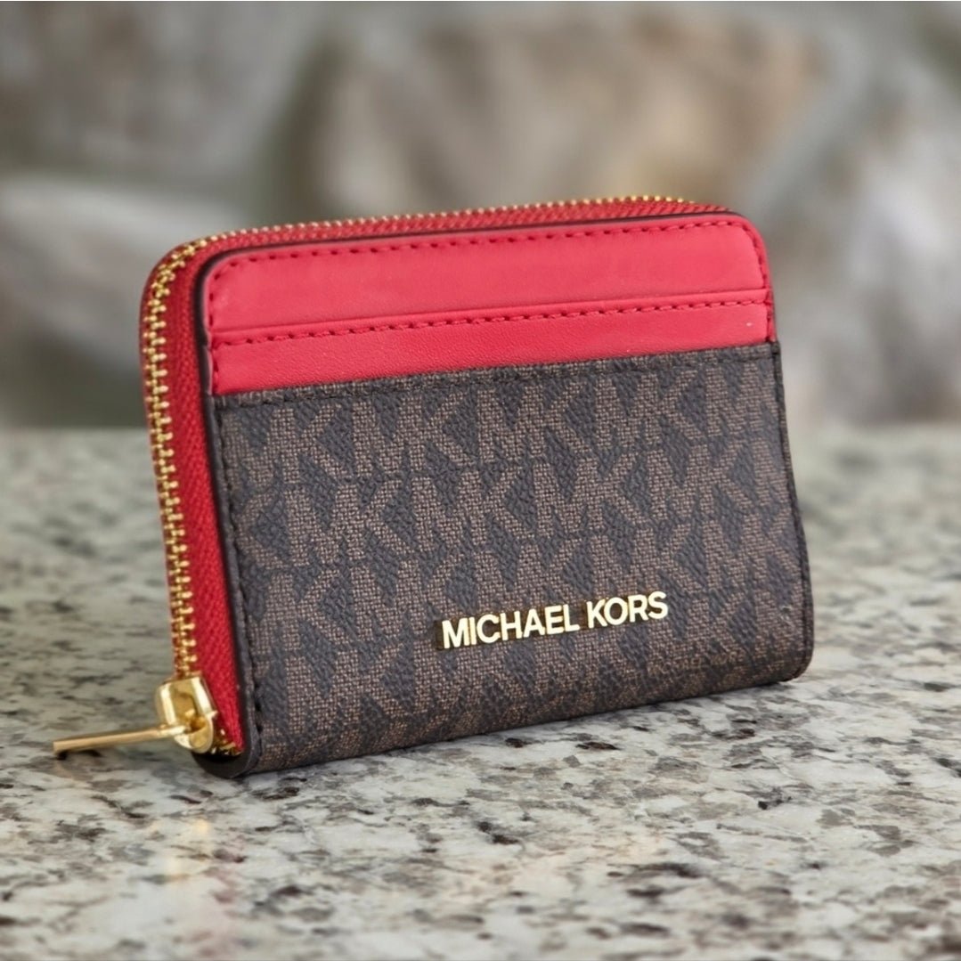 Michael Kors Jet Set Logo Medium Card Case Wallet
