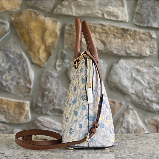 Michael Kors Cindy Logo Floral LG Satchel
