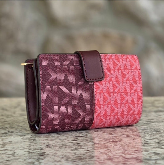 Michael Kors Jet Set Logo Medium Bifold Color-Block Wallet