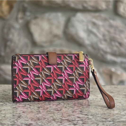 Michael Kors Jet Set Logo Double Zip Wristlet