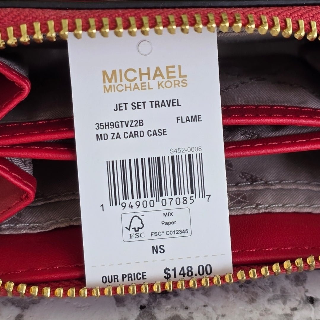 Michael Kors Jet Set Logo Medium Card Case Wallet