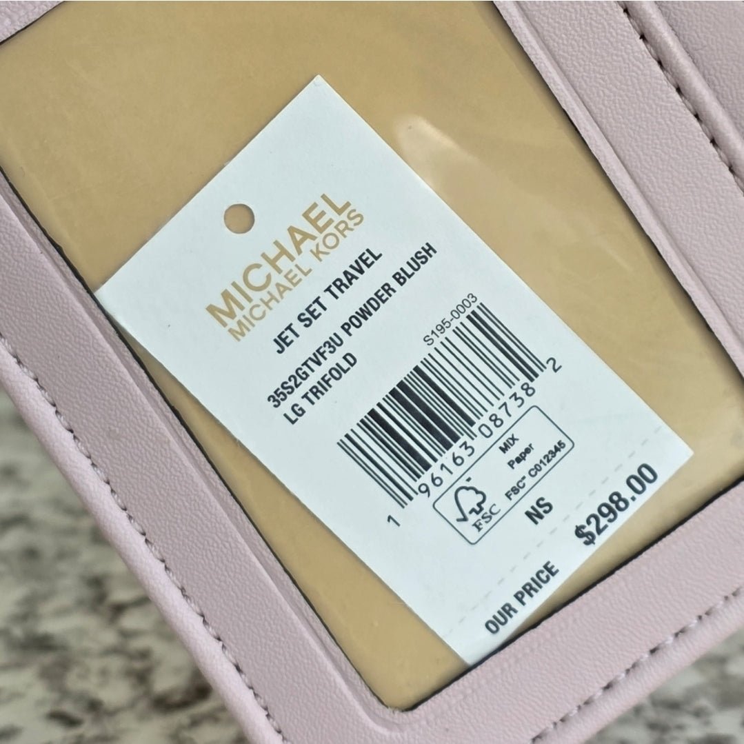 Michael Kors Jet Set LG Trifold Wallet Pink