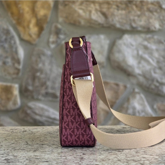 Michael Kors Jet Set Logo Center Stripe Small Crossbody