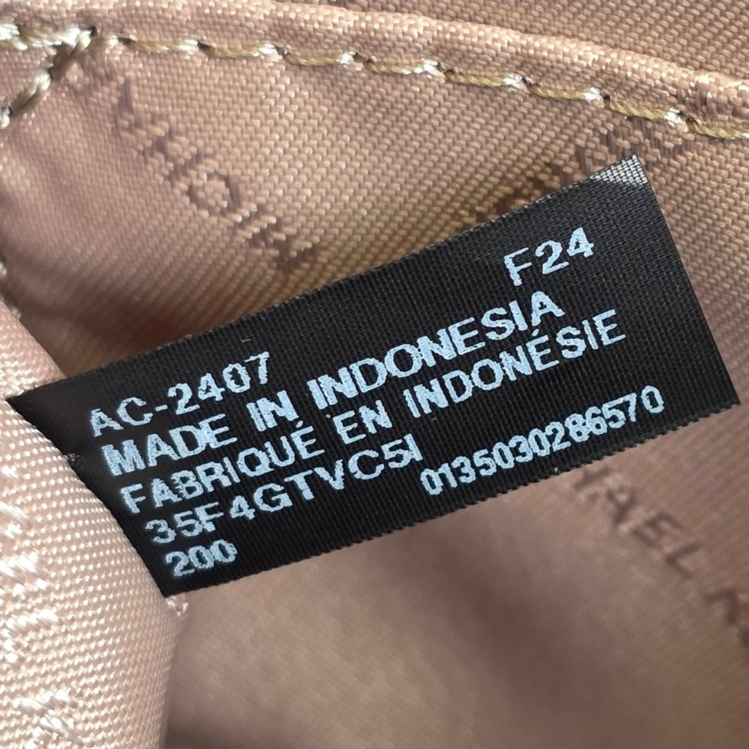 Michael Kors Jet Set Logo Center Stripe Small Brown Crossbody
