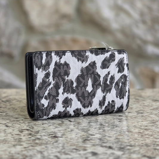 Michael Kors Empire Medium Leopard Logo Bifold Wallet