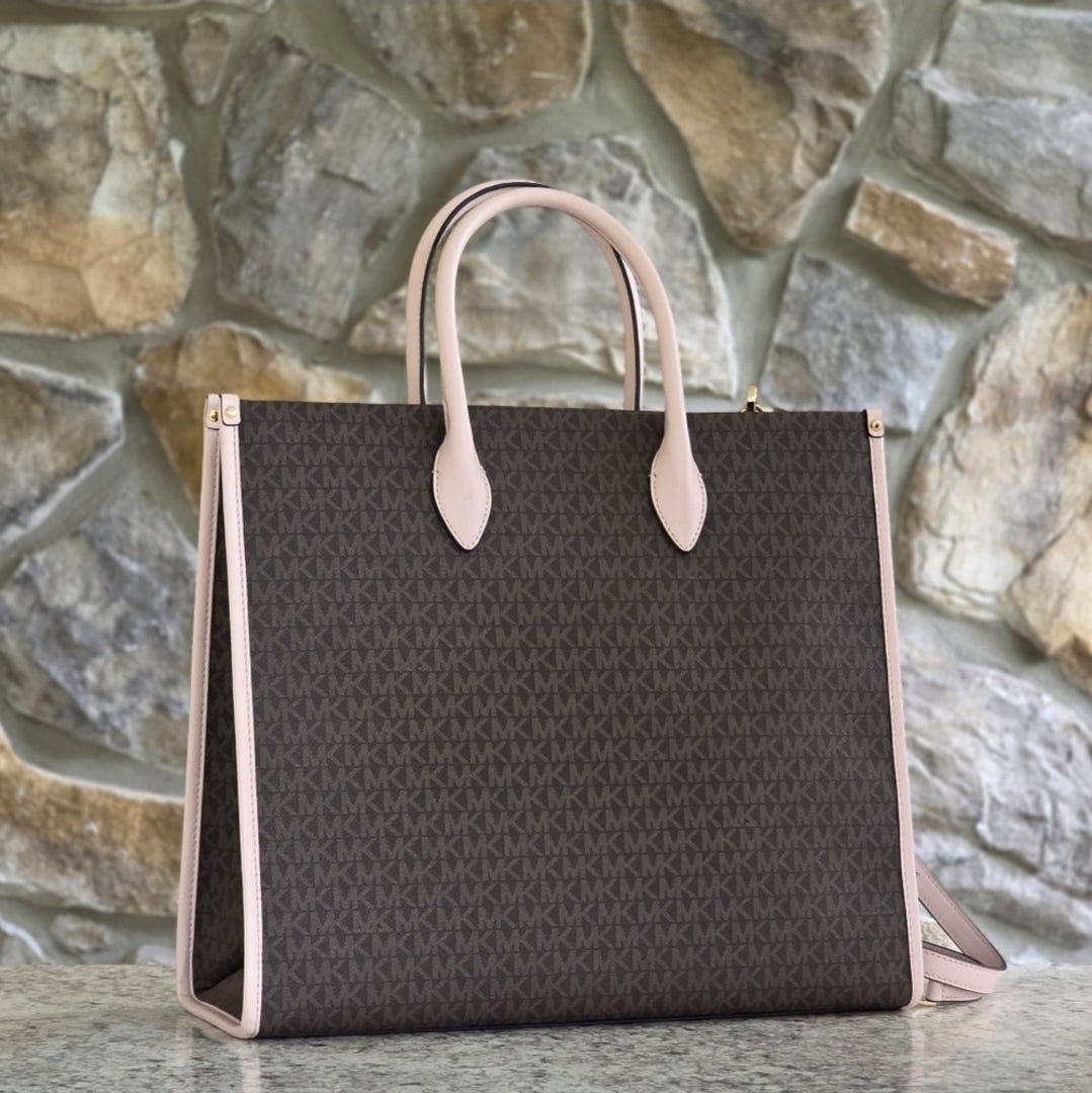 Michael Kors Mirella Logo Large Brown Tote