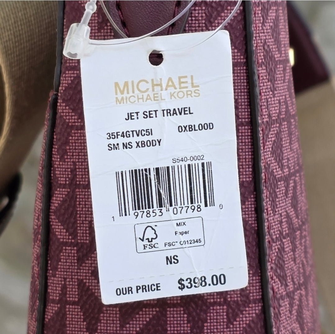 Michael Kors Jet Set Logo Center Stripe Small Crossbody
