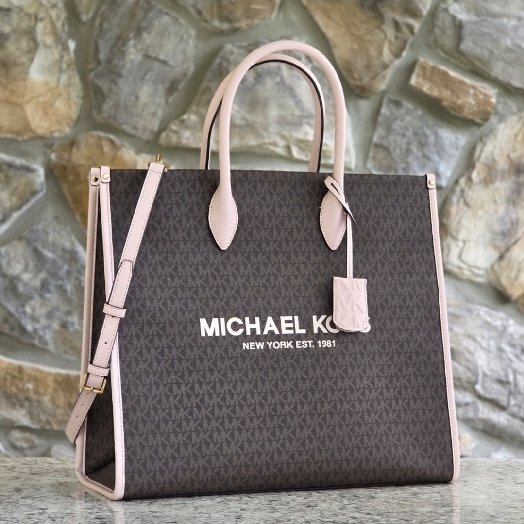 Michael Kors Mirella Logo Large Brown Tote