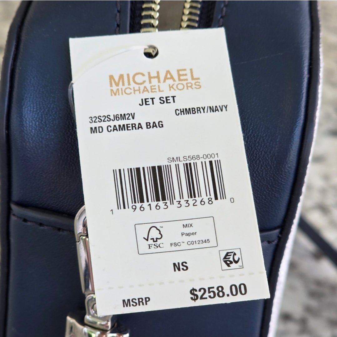 Michael Kors Jet Set Ombré Logo Medium Center Stripe Crossbody