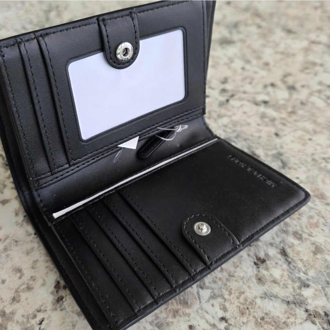 Michael Kors Jet Set Logo Bifold Black Wallet