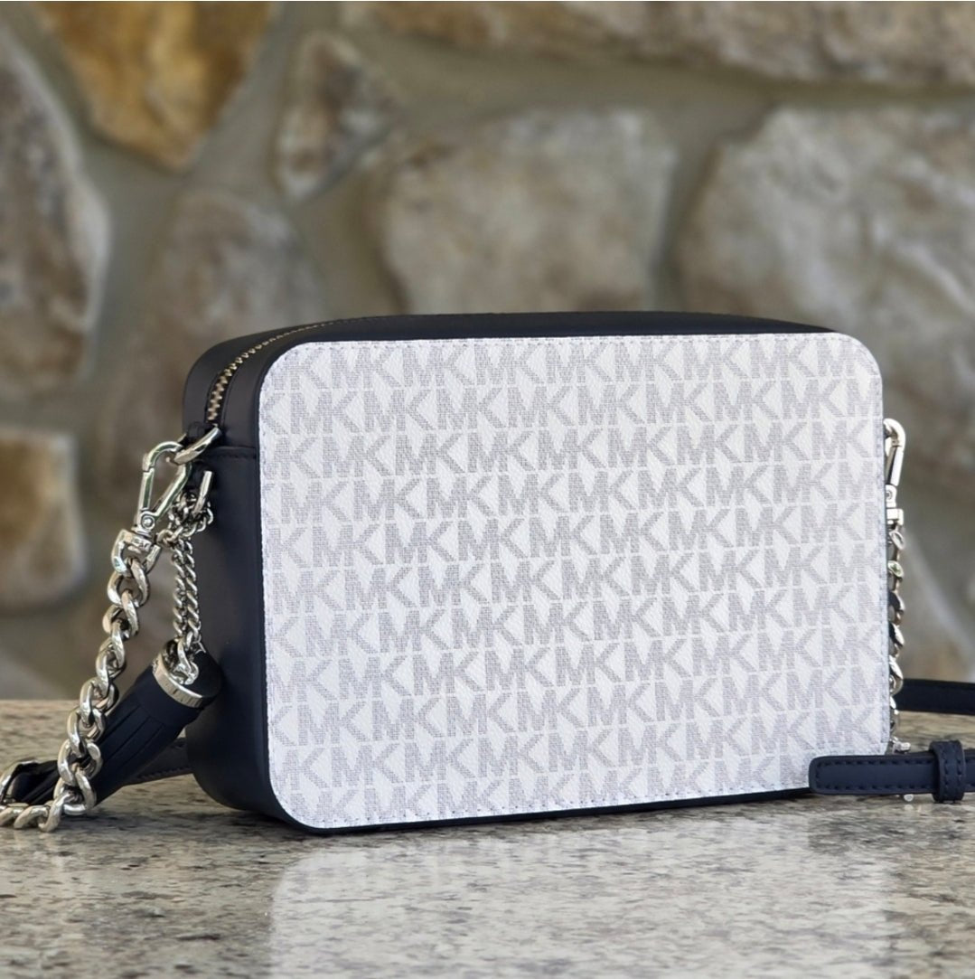 Michael Kors Jet Set Ombré Logo Medium Center Stripe Crossbody