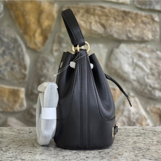 Michael Kors Reed Bucket Medium Black Crossbody
