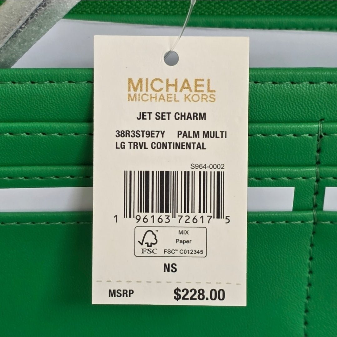 Michael Kors Jet Set Stripe Continental Wristlet