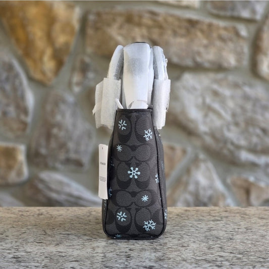 Coach Signature Snowflake Alice Satchel Black