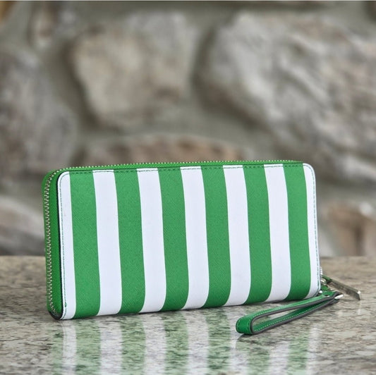 Michael Kors Jet Set Stripe Continental Wristlet