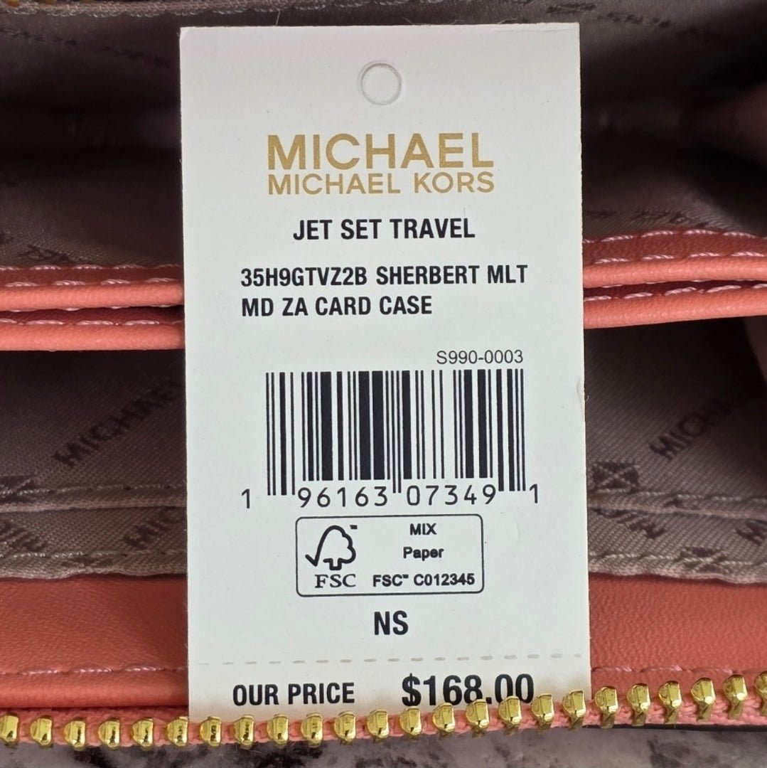 Michael Kors Jet Set Logo Medium Card Case Wallet