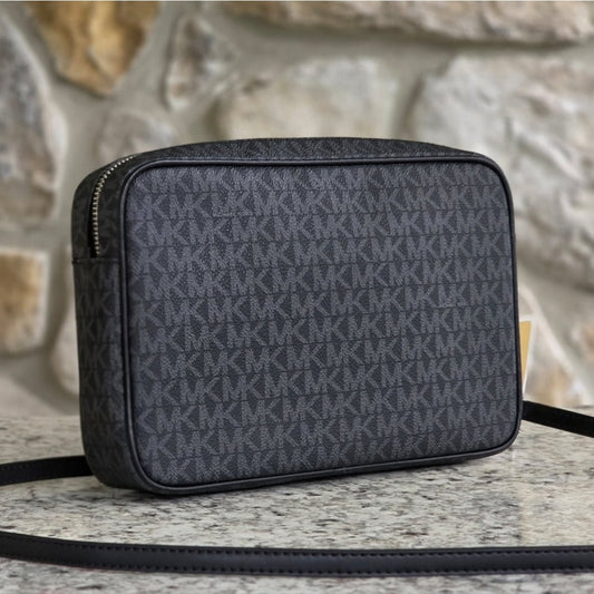 Michael Kors Jet Set Logo Large Black Crossbody