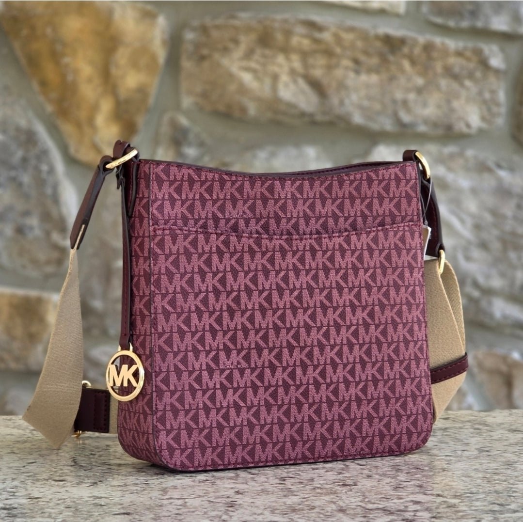 Michael Kors Jet Set Logo Center Stripe Small Crossbody