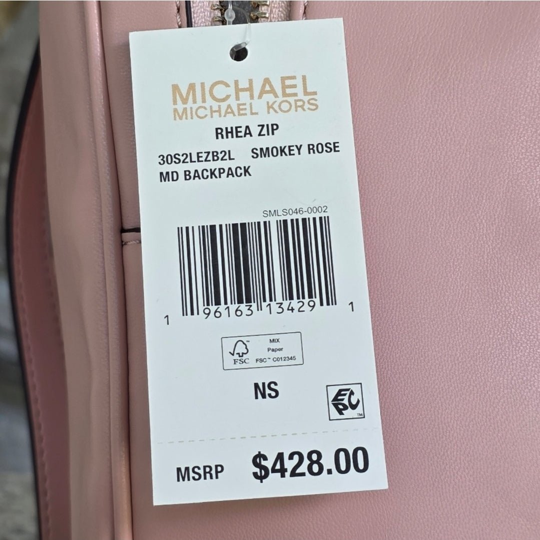 Michael Kors Rhea Embossed Logo MD Backpack Pink