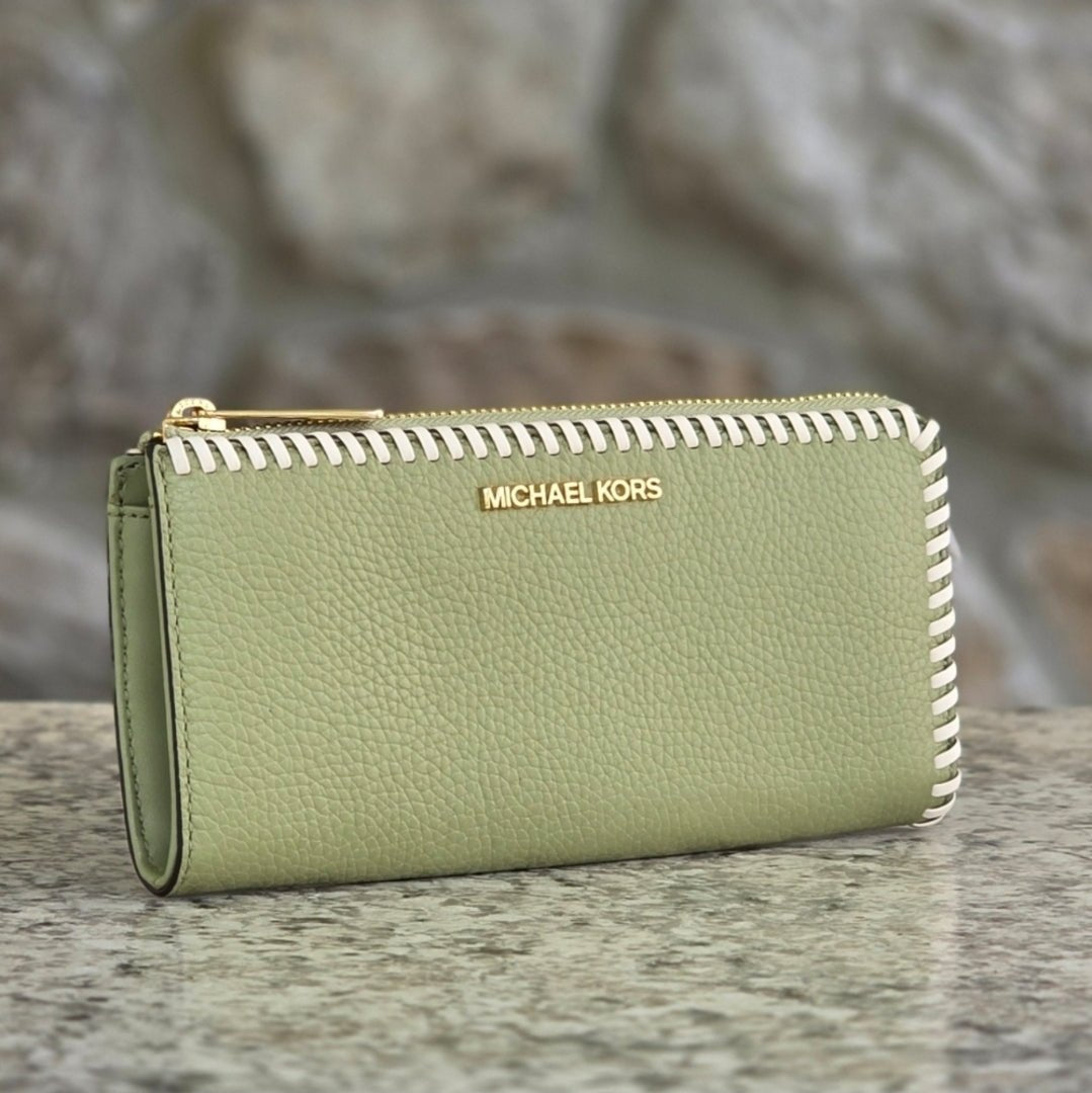 Michael Kors Jet Set Whipstitch LG Wallet Green