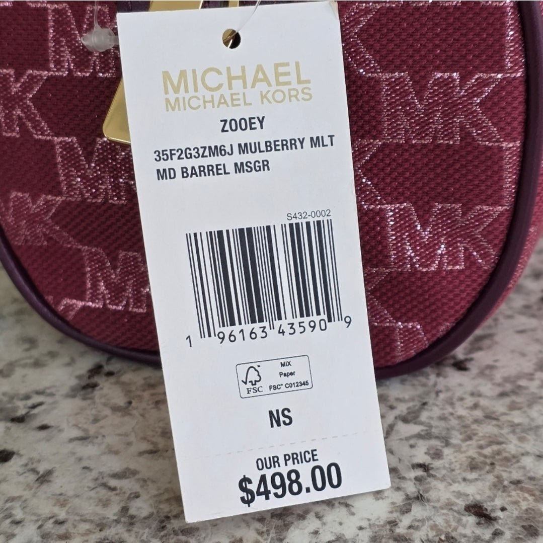 Michael Kors Zooey Logo Barrel MD Crossbody