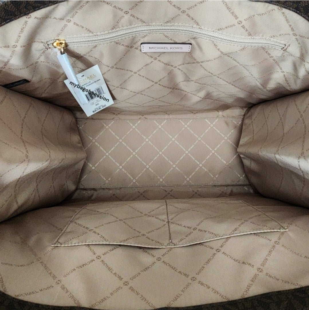Michael Kors Mirella Logo Large Brown Tote