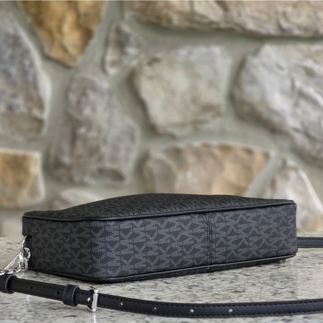 Michael Kors Jet Set Logo Large Black Crossbody