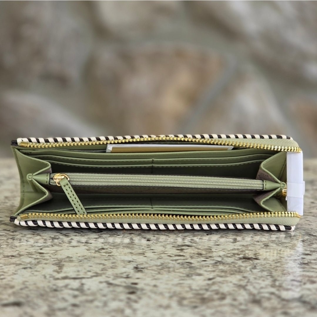 Michael Kors Jet Set Whipstitch LG Wallet Green