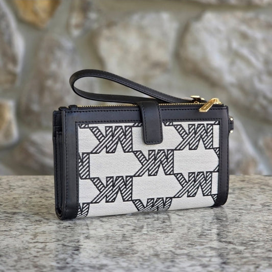 Michael Kors Jet Set Logo LG Double Zip Wristlet